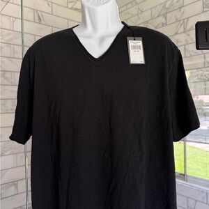 John Varvatos Black V-Neck Men's Tee
